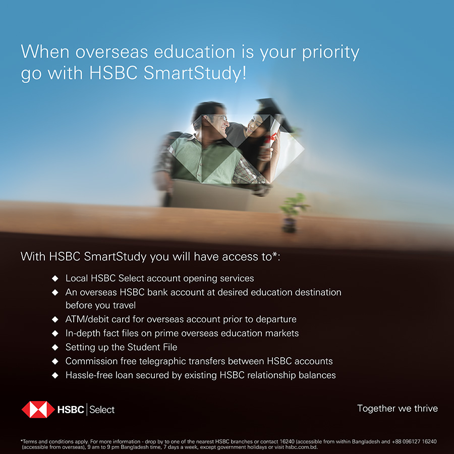 When overseas education is your priority go with HSBC SmartStudy!