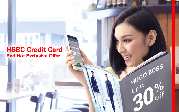 HSBC Credit Card Red Hot Exclusive Offer HUGO BOSS Up to 30% off