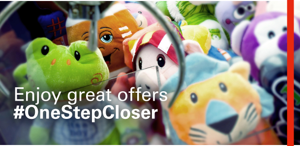 Enjoy great offers 
#OneStepCloser 