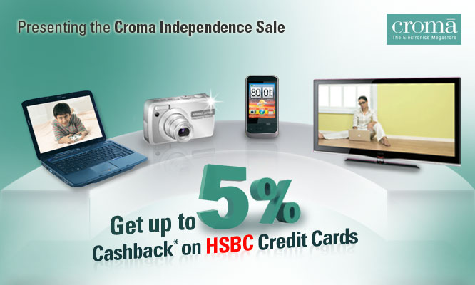 Get up to 5% Cashback* on HSBC Credit Cards