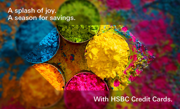 A splash of joy. A season for savings. With HSBC Credit Cards.