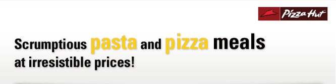 Scrumptious pasta and pizza meals at irresistible prices!