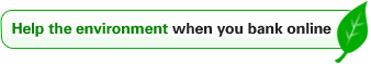 Help the environment when you bank online