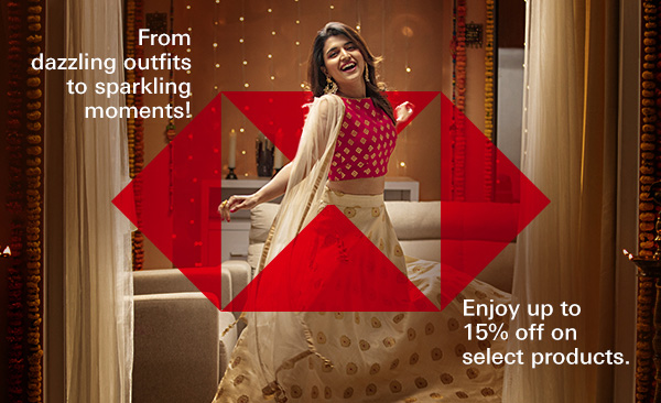 From dazzling outfits to sparkling moments! Enjoy up to 15% off on select products.