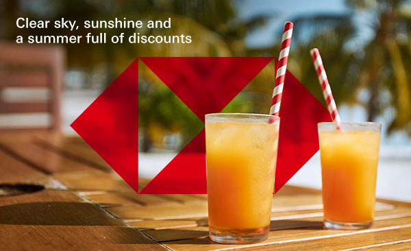 Clear sky, sunshine and a summer full of discounts