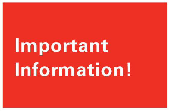 Important Information!