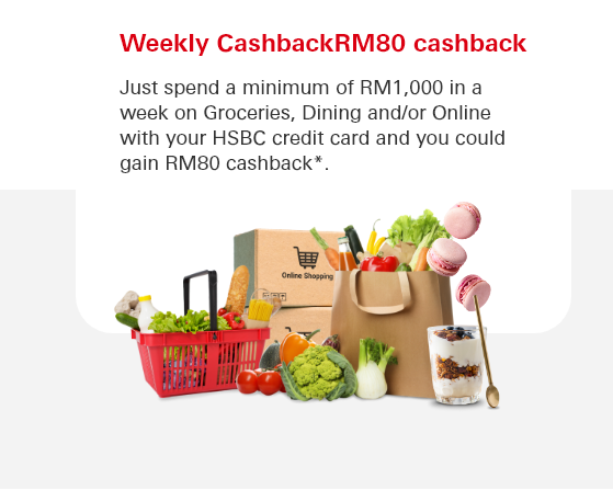  Weekly Cashback RM80 cashback