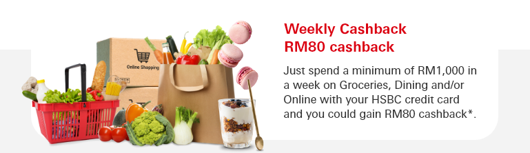  Weekly Cashback RM80 cashback