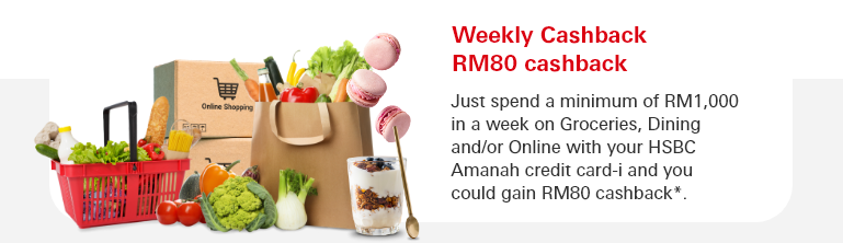 Weekly Cashback RM80 cashback