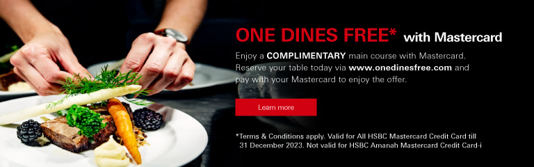 One Dines Free with Mastercard