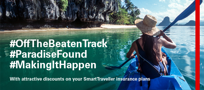 #OffTheBeatenTrack #ParadiseFound #MakingItHappen With attractive discounts on your SmartTravller insurance plans