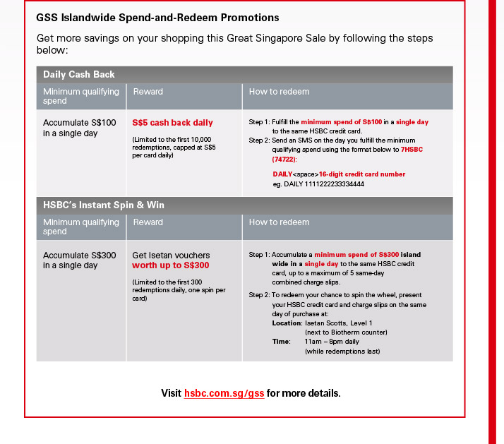 GSS Islandwide Spend-and-Redeem Promotions