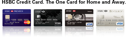 HSBC's Revolution Credit Cards. The One Card for Home and Away.