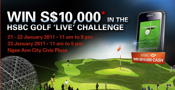Win S$10,000 in the HSBC Golf 'Live' Challenge